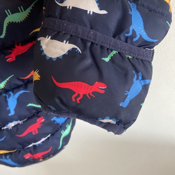 Toddler dinosaur puffer jacket with attached hood and fleece lining - 18-24m - Picture 7 of 10